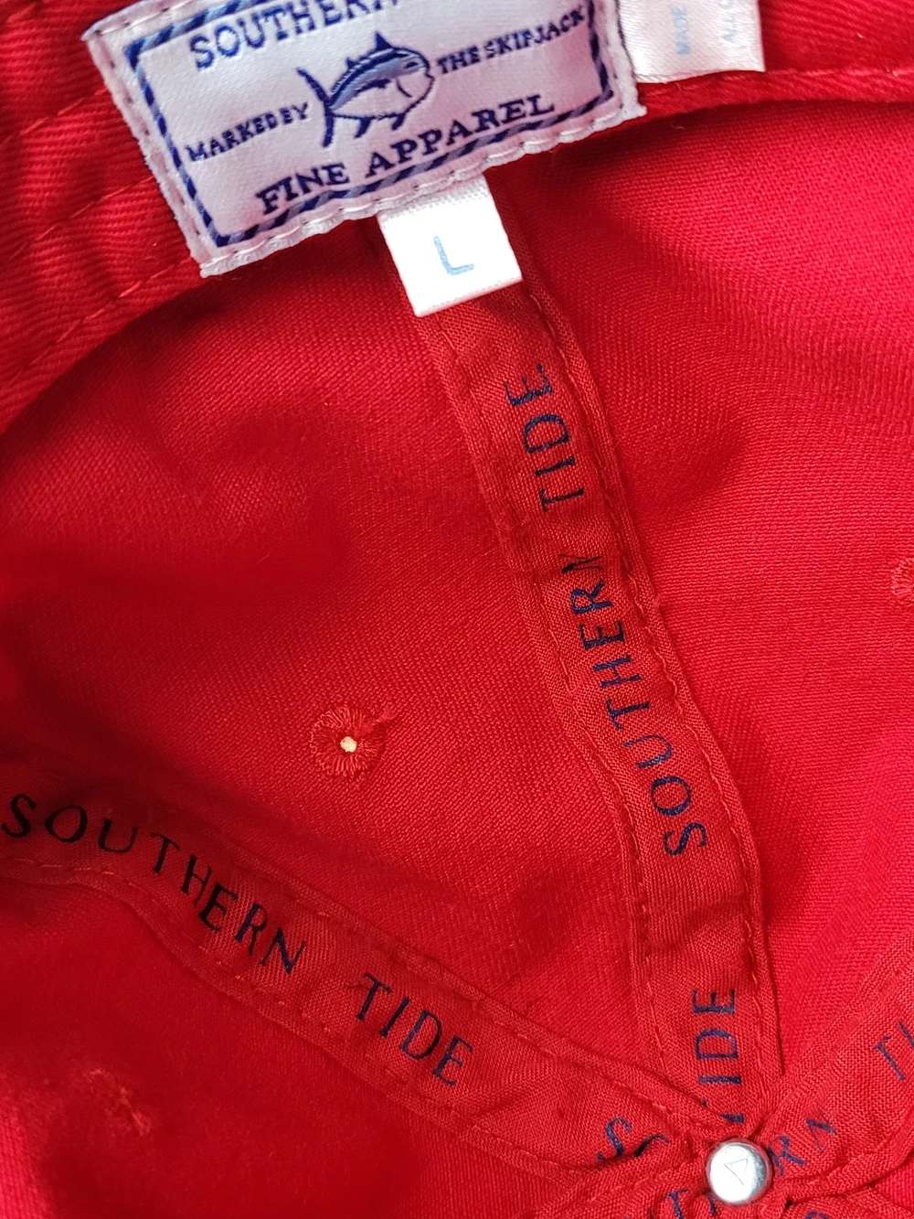 NWT Southern Tide The Skipjack Strapback Adjustable Hat Cap Red - Picture 8 of 8